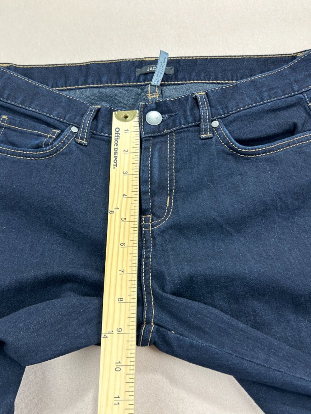 JACOB Jeans Women's Size 30 Blue Denim Dark Wash Mid Rise Skinny Stretch - Picture 11 of 13